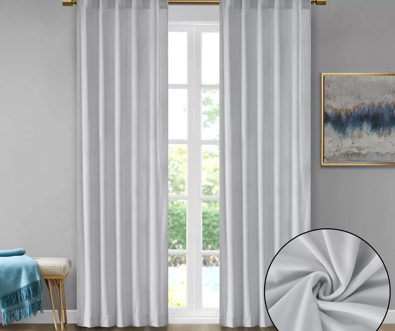 Bryce Velvet Room-Darkening Rod Pocket Curtain Panel Pair - Image 14