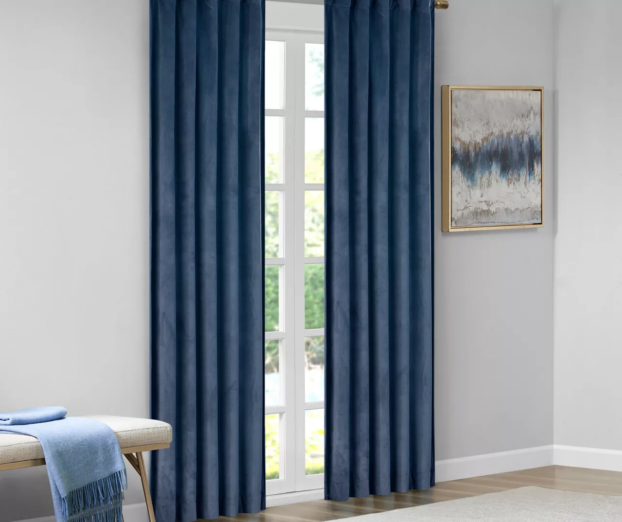 Bryce Velvet Room-Darkening Rod Pocket Curtain Panel Pair - Image 20