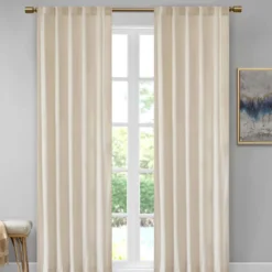 Bryce Velvet Room-Darkening Rod Pocket Curtain Panel Pair