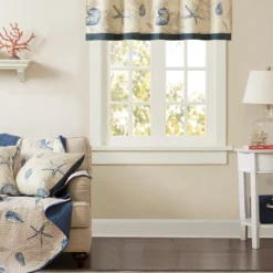 Rockway Navy Rod Pocket Valance