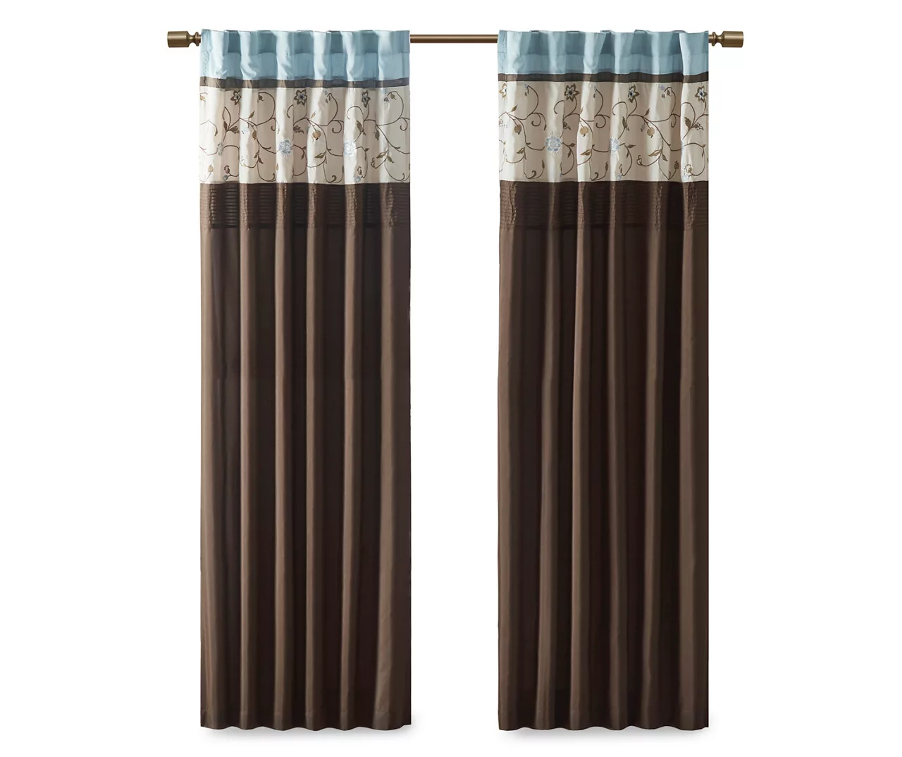 Monroe Embroidered Light-Filtering Rod Pocket Curtain Panel, (84") - Image 14