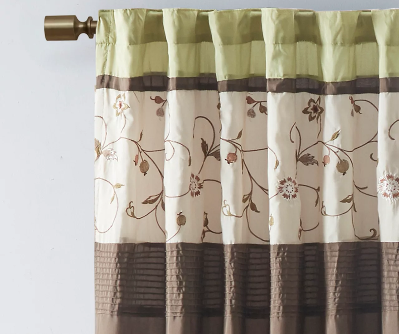 Monroe Embroidered Light-Filtering Rod Pocket Curtain Panel, (84") - Image 17