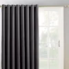 Loretta Charcoal Blackout Grommet Curtain Panel, (84")