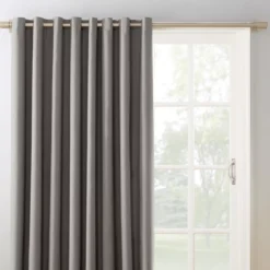 Loretta Gray Blackout Grommet Curtain Panel, (84")