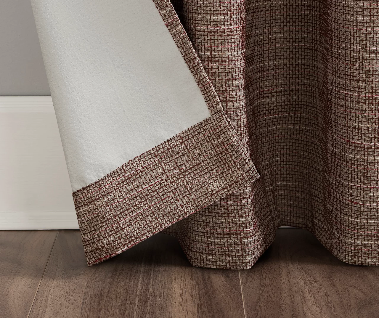 Wilbon Russet Linen Blackout Curtain Panel, (84") - Image 6