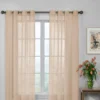 Curtain Fresh Latte Sheer Grommet Curtain Panel, (84")