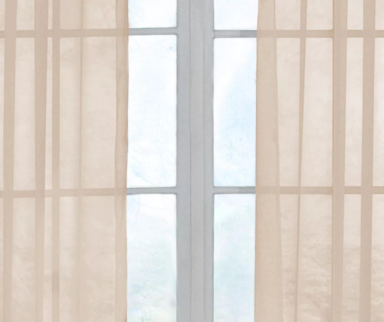 Curtain Fresh Latte Sheer Grommet Curtain Panel, (63") - Image 2