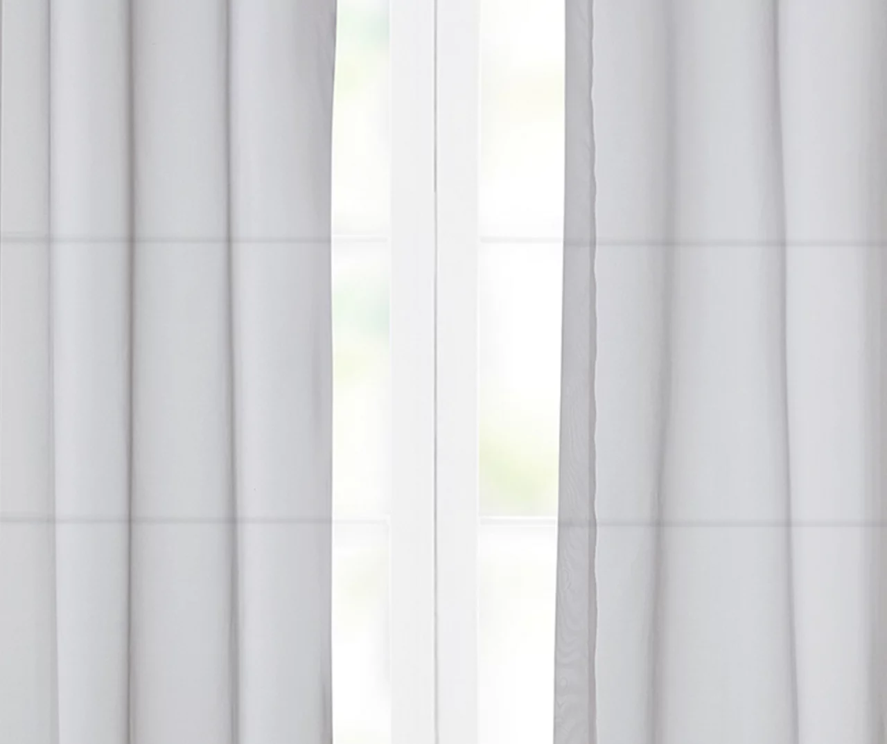 Curtain Fresh Light Gray Sheer Grommet Curtain Panel, (84") - Image 4