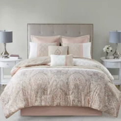 Stacie Blush King 8-Piece Comforter Set