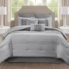 Casey Gray Embroidered Queen 8-Piece Comforter Set