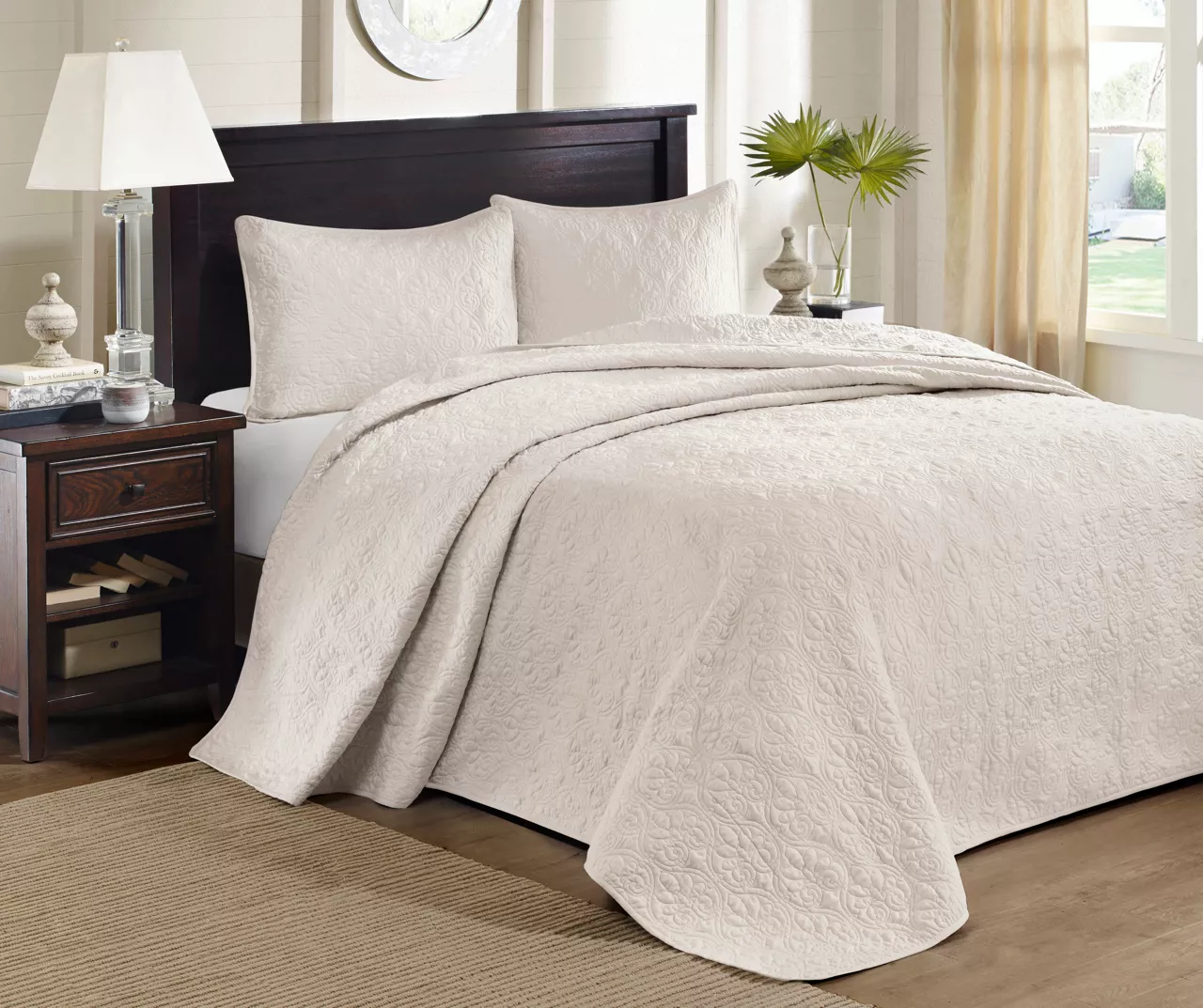 Vancouver Cream King 3-Piece Bedspread Set - Image 2