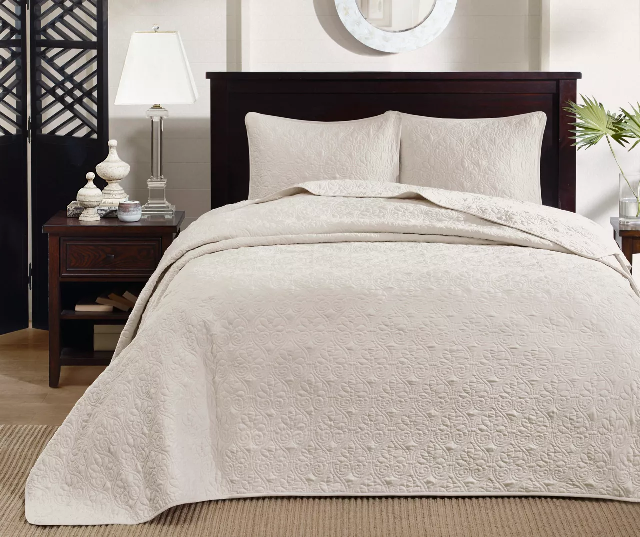 Vancouver Cream King 3-Piece Bedspread Set
