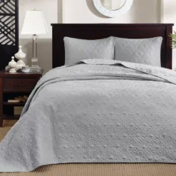 Vancouver Gray Queen 3-Piece Bedspread Set