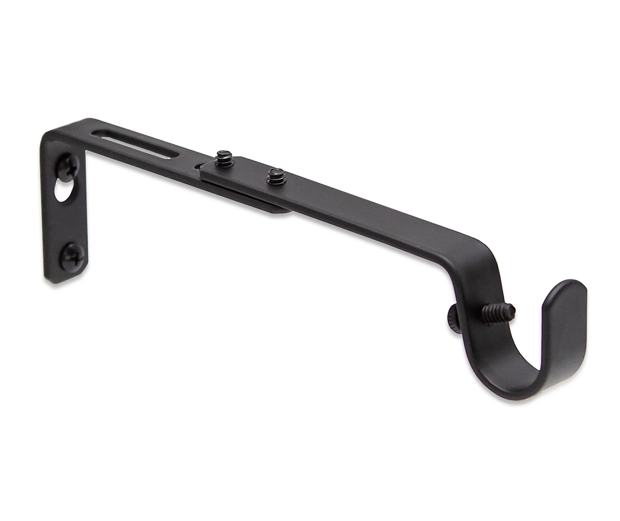 Legacy Black Adjustable Curtain Rod Brackets, 2-Pack - Image 3