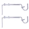Legacy Satin Nickel Adjustable Curtain Rod Brackets, 2-Pack