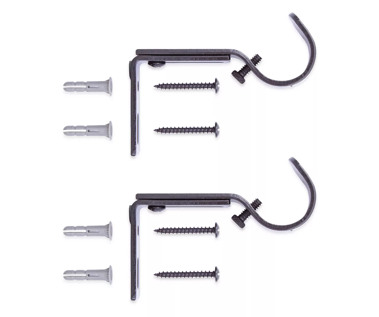 Legacy Brown-Black Adjustable Curtain Rod Brackets, 2-Pack - Image 7