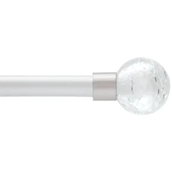 Aspen 0.5" Pewter Petite Café Curtain Rod, (28"-48")