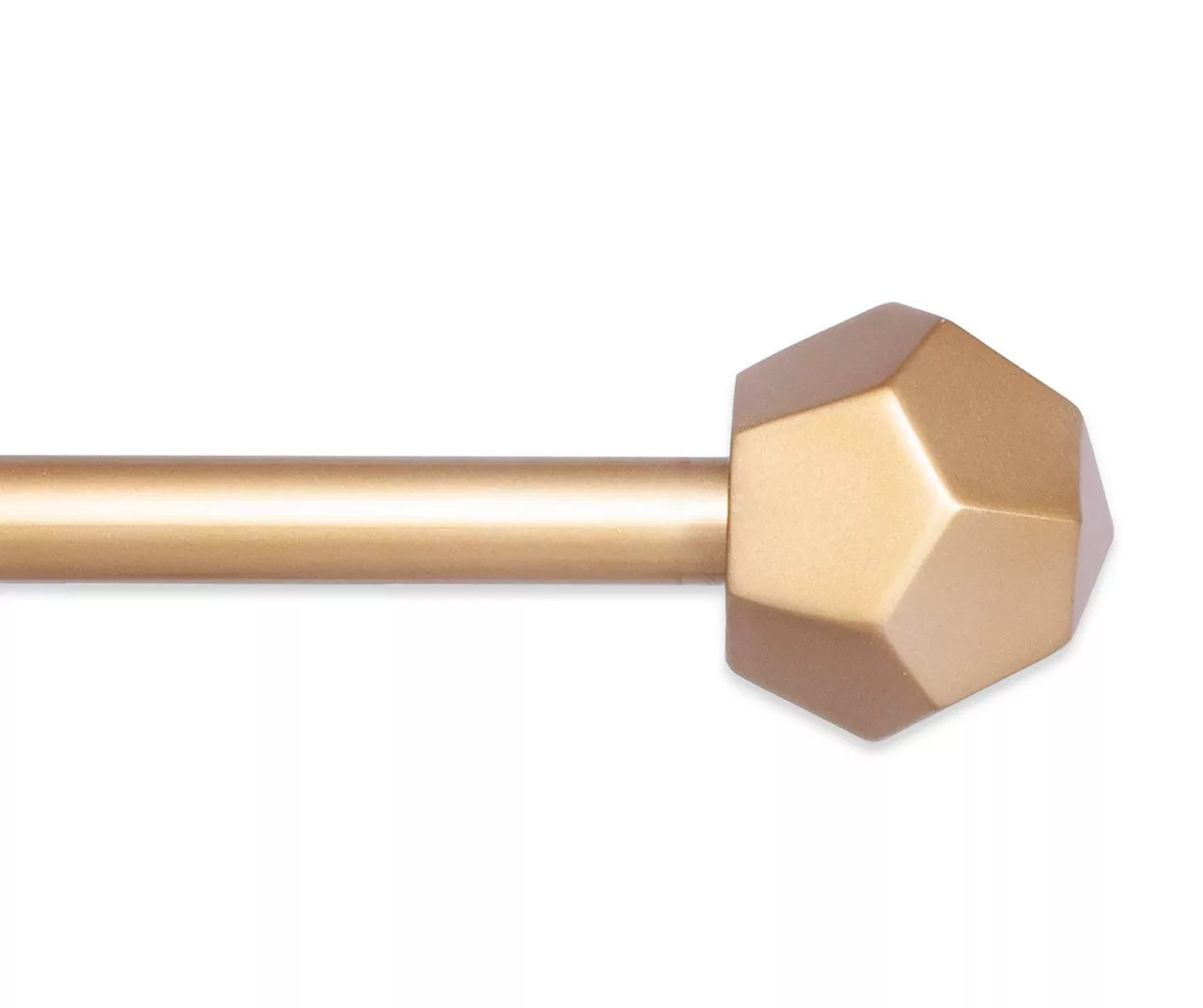 River Burnished Brass 5/8" Steel Decorative Curtain Rod, (36" - 66")