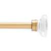 Audrey Burnished Brass 5/8" Steel Decorative Curtain Rod, (36" - 66")