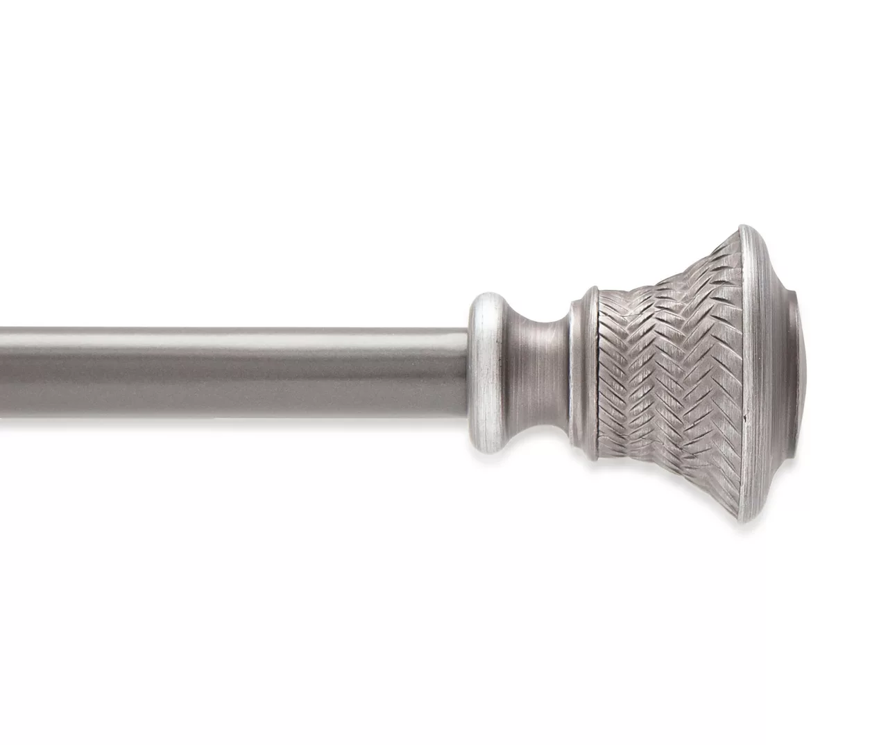 Tasha Italian Black 5/8" Steel Decorative Curtain Rod, (66" - 120")