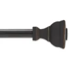 Mavis Oil Rubbed Bronze 5/8" Steel Decorative Curtain Rod, (36" - 66")