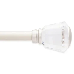 Cersei Brushed Nickel 5/8" Steel Decorative Curtain Rod, (66" - 120")