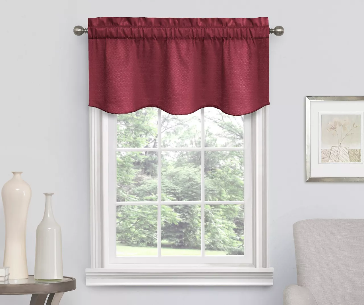 Eclipse Burgundy Canova Room Darkening Thermal Valance - Image 2
