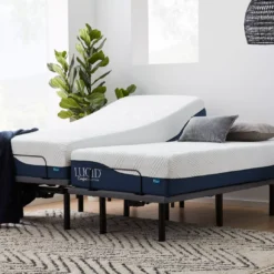 12" Split King Hybrid Gel Memory Foam Mattress & Adjustable Bed Base Set