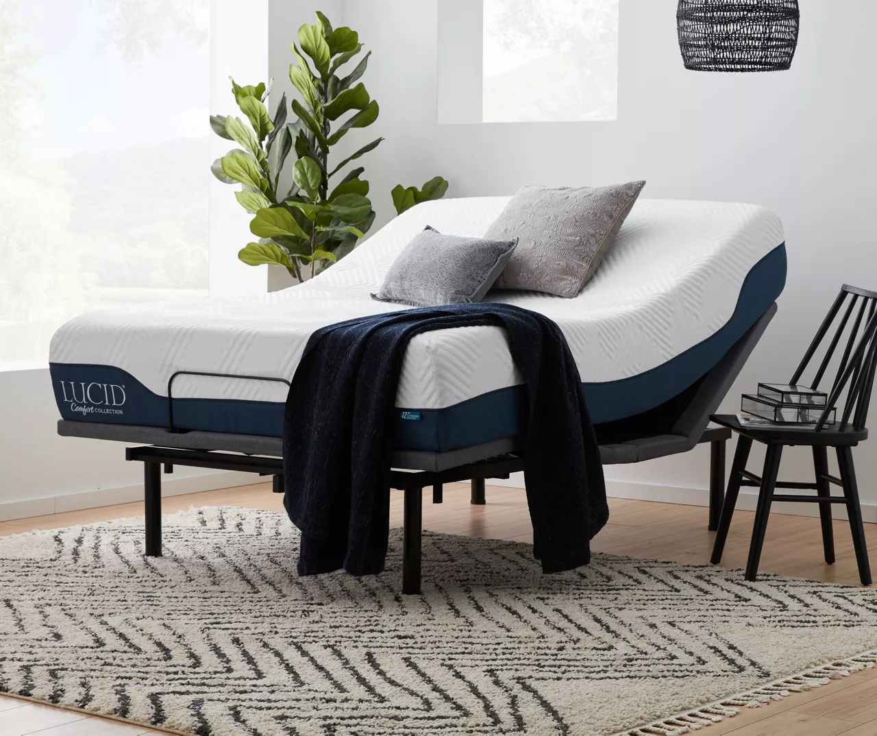 12" Full Hybrid Gel Memory Foam Mattress & Adjustable Bed Base Set