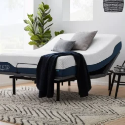 Lucid Comfort Collection 12" Hybrid Gel Memory Foam Mattress & Adjustable Bed Base Set