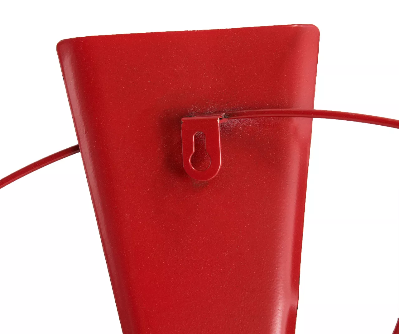 22.05" Red Metal Windmill Wheel Wall Decor - Image 4