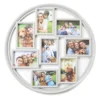 Gray Circle 8-Opening Collage Picture Frame, (4" X 6")
