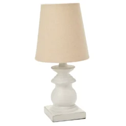 White Spindle Table Lamp With Bulb