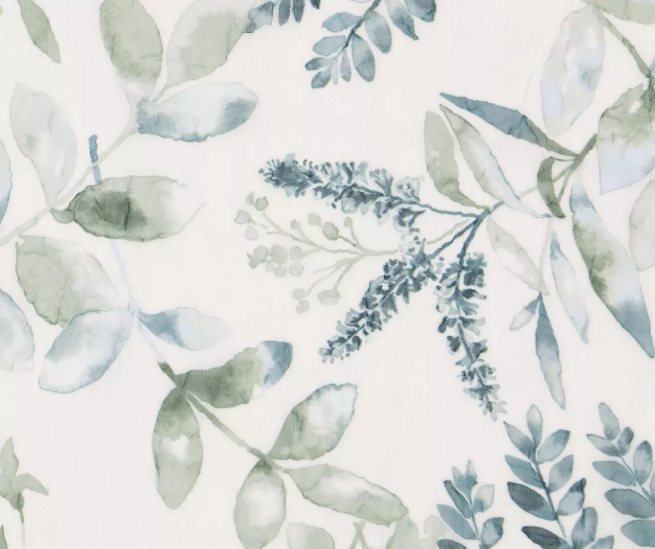 Hattie Spa Blue Floral Crushed Voile Sheer Curtain Panel, (84") - Image 3