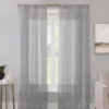 Real Living Sheer Plaid-Weave Curtain Panel