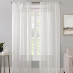 Real Living Bayview Textured Rod Pocket Sheer Curtain Panel