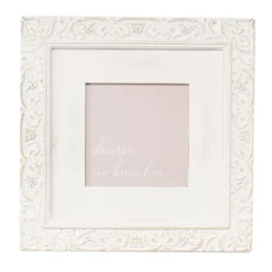 "Dream In Bunches" White & Gray Ornate Framed Wall Plaque