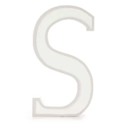 Monogram Gray Wash Tabletop Letter Plaque