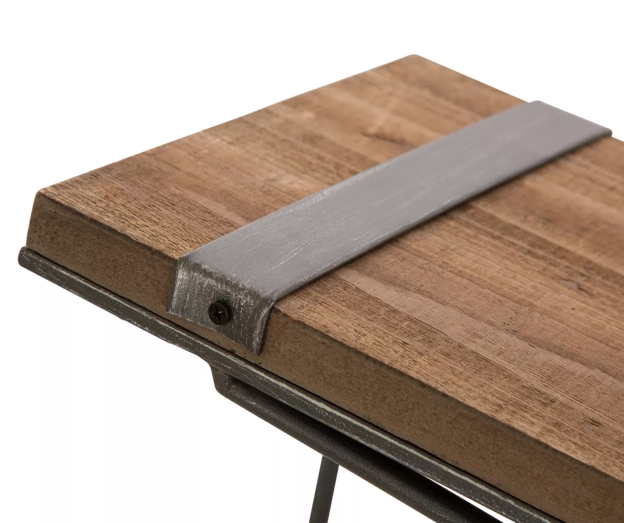 Natural Brown & Black Cross-Bar Wall Shelf, (31.5") - Image 2