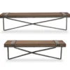 Brown & Black Cross-Bar 2-Piece Wall Shelf Set