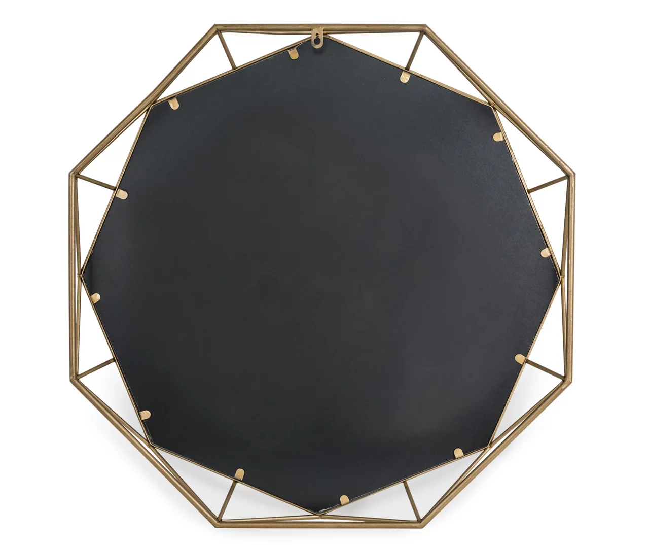 Gold Octagon Geometric-Border Wall Mirror, (28.15") - Image 3