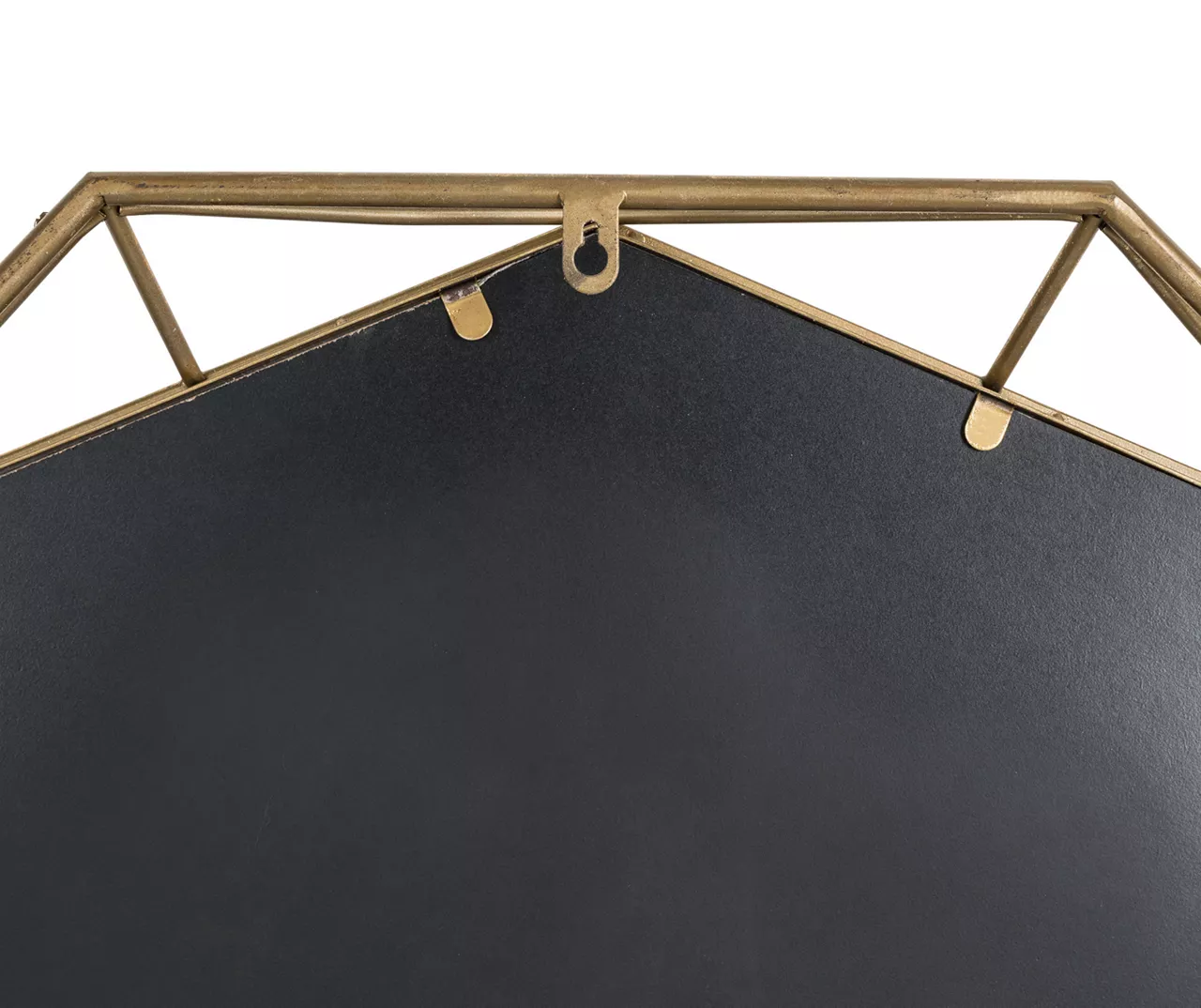 Gold Octagon Geometric-Border Wall Mirror, (28.15") - Image 4