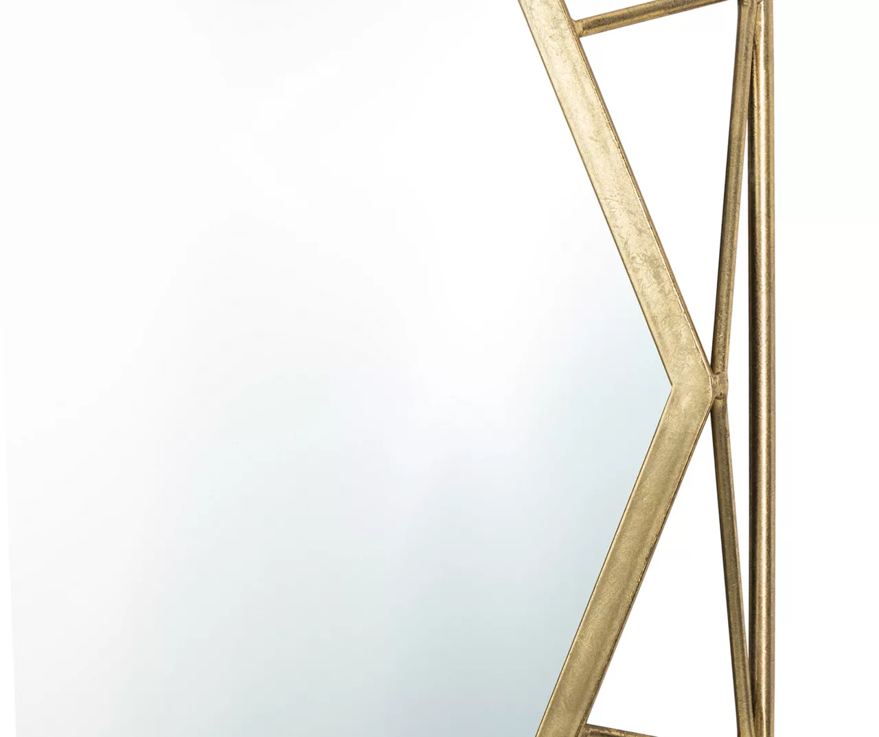 Gold Octagon Geometric-Border Wall Mirror, (28.15") - Image 6