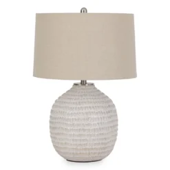 Beige Textures Jamon Ceramic Table Lamp