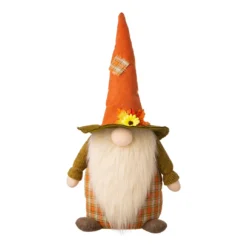 24" Fall Plaid Gnome Standing Decor
