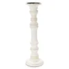 Whitewash Finial Pillar Candle Holder, (16")
