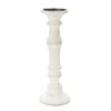 Whitewash Finial Pillar Candle Holder, (14")