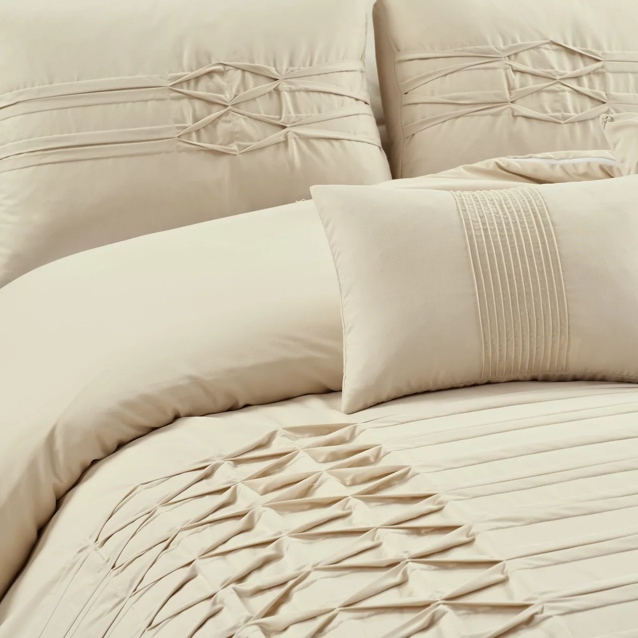 Aurora Pleated Pintuck Comforter Set - Image 13