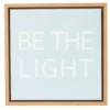 "Be The Light" Blue Framed Canvas