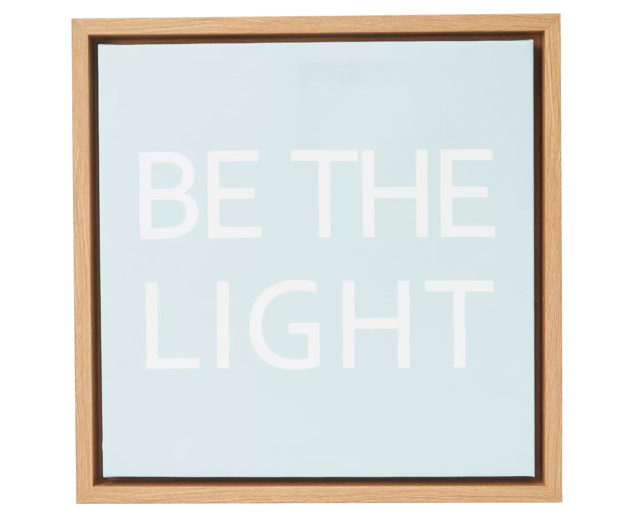 "Be The Light" Blue Framed Canvas